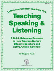 Teaching Speaking & Listening: Latest-and-Greatest Teaching Tips